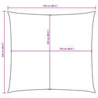 Sonnensegel Oxford-Gewebe Quadratisch 2,5x2,5 m Cremeweiß