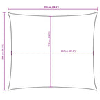 Sonnensegel Oxford-Gewebe Rechteckig 2x2,5 m Creme
