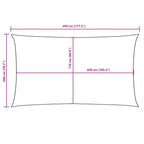 Sonnensegel Oxford-Gewebe Rechteckig 2x4,5 m Creme
