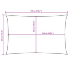 Sonnensegel Oxford-Gewebe Rechteckig 5x7 m Creme