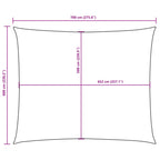 Sonnensegel Oxford-Gewebe Rechteckig 6x7 m Creme