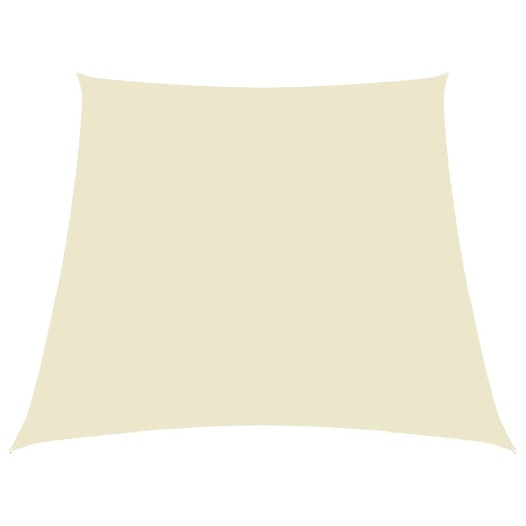 Sonnensegel Oxford-Gewebe Trapezförmig 2/4x3 m Cremeweiß
