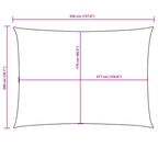 Sonnensegel Oxford-Gewebe Rechteckig 2x3,5 m Weiß