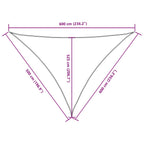 Sonnensegel Oxford-Gewebe Dreieckig 5x6x6 m Weiß