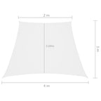 Sonnensegel Oxford-Gewebe Trapezförmig 2/4x3 m Weiß