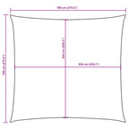 Sonnensegel Oxford-Gewebe Quadratisch 7x7 m Terrakotta-Rot