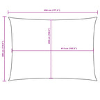 Sonnensegel Oxford-Gewebe Rechteckig 3x4,5 m Terrakotta-Rot