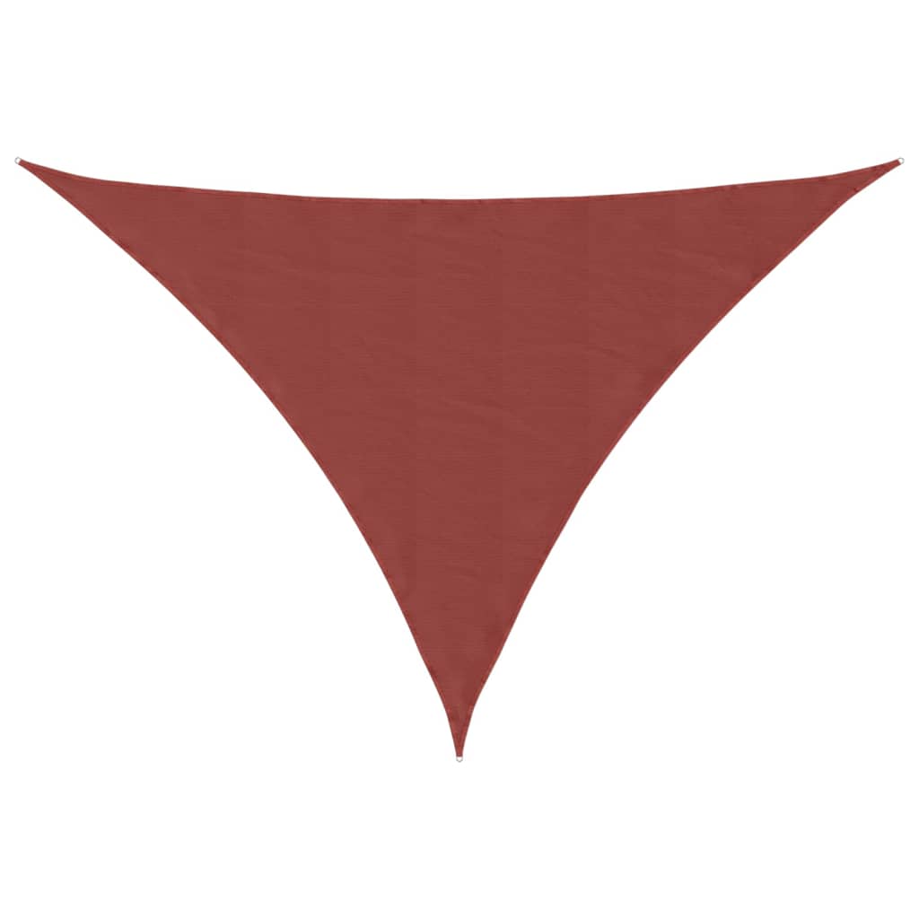 Sonnensegel Oxford-Gewebe Dreieckig 3,5x3,5x4,9m Terrakottarot