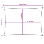 Sonnensegel Oxford-Gewebe Rechteckig 2x3,5 m Taupe