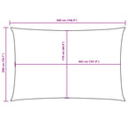 Sonnensegel Oxford-Gewebe Rechteckig 2x5 m Taupe
