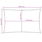Sonnensegel Oxford-Gewebe Rechteckig 5x8 m Taupe