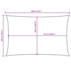 Sonnensegel Oxford-Gewebe Rechteckig 6x8 m Taupe