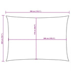 Sonnensegel Oxford-Gewebe Rechteckig 2x3 m Blau