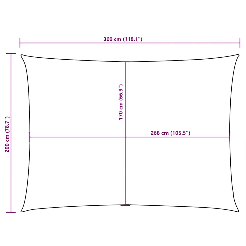Sonnensegel Oxford-Gewebe Rechteckig 2x3 m Blau
