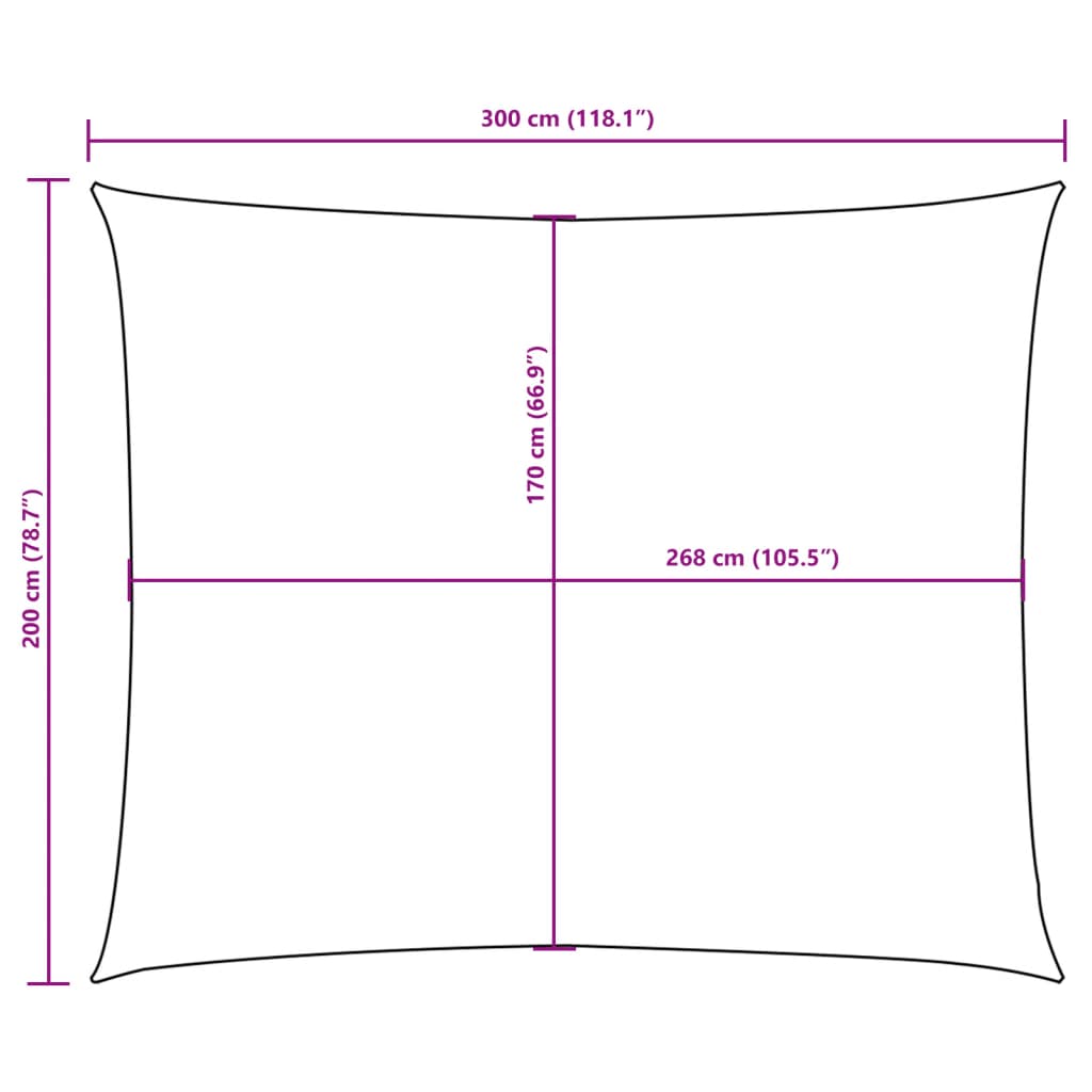 Sonnensegel Oxford-Gewebe Rechteckig 2x3,5 m Blau