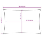 Sonnensegel Oxford-Gewebe Rechteckig 2x4 m Blau