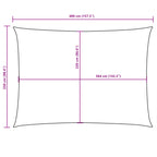 Sonnensegel Oxford-Gewebe Rechteckig 2,5x4 m Blau