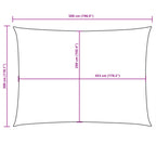 Sonnensegel Oxford-Gewebe Rechteckig 3x5 m Blau
