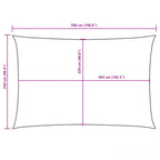 Sonnensegel Oxford-Gewebe Rechteckig 2,5x5 m Gelb