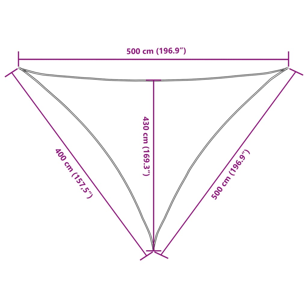 Sonnensegel Oxford-Gewebe Dreieckig 4x5x5 m Gelb