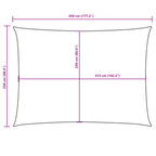 Sonnensegel Oxford-Gewebe Rechteckig 2,5x4,5 m Rot