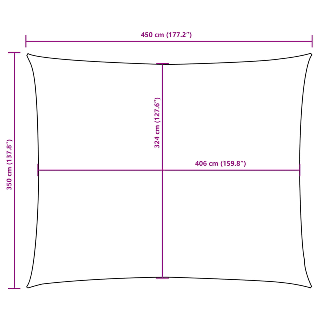 Sonnensegel Oxford-Gewebe Rechteckig 3,5x4,5 m Rot