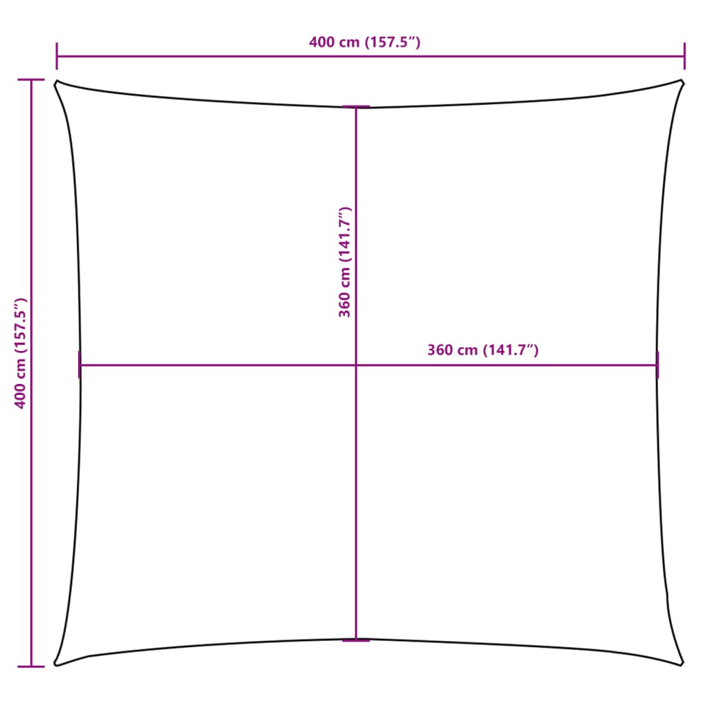 Sonnensegel Oxford-Gewebe Quadratisch 4x4 m Orange