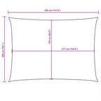 Sonnensegel Oxford-Gewebe Rechteckig 2x3,5 m Orange