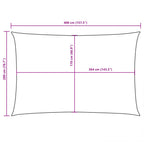 Sonnensegel Oxford-Gewebe Rechteckig 2x4 m Orange
