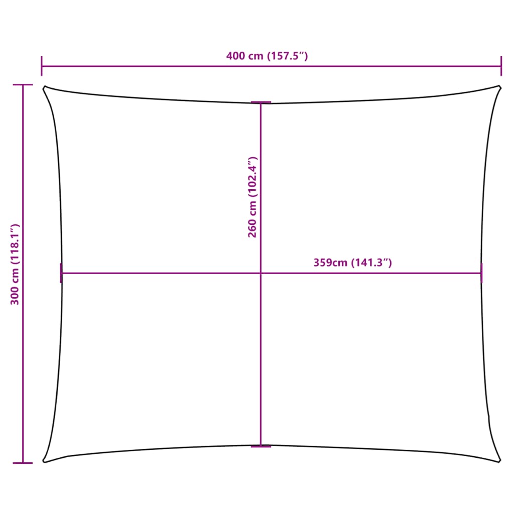 Sonnensegel Oxford-Gewebe Rechteckig 3x4 m Orange