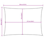 Sonnensegel Oxford-Gewebe Rechteckig 2x3,5 m Schwarz