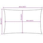 Sonnensegel Oxford-Gewebe Rechteckig 2x5 m Schwarz