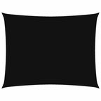 Sonnensegel Oxford-Gewebe Rechteckig 3,5x5 m Schwarz
