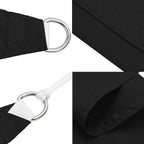 Sonnensegel Oxford-Gewebe Rechteckig 3,5x5 m Schwarz