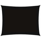 Sonnensegel Oxford-Gewebe Rechteckig 6x8 m Schwarz