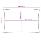Sonnensegel Oxford-Gewebe Rechteckig 3,5x5 m Braun