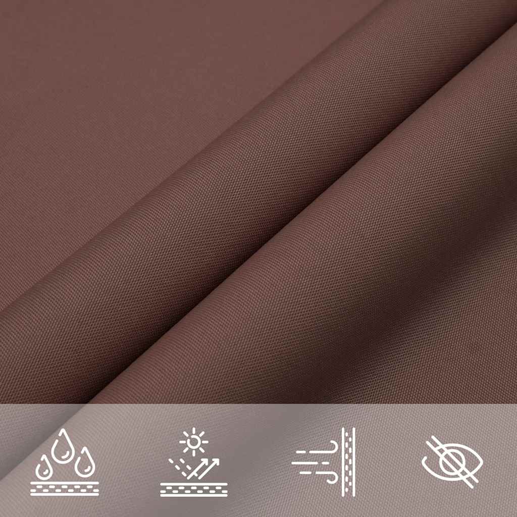Sonnensegel Oxford-Gewebe Dreieckig 3x4x4 m Braun