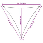 Sonnensegel Oxford-Gewebe Dreieckig 6x6x6 m Braun
