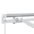 Markisenrahmen mit LED-Lichtleisten Weiß 350 x 250 cm Aluminium