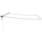 Markisenrahmen mit LED-Lichtleisten Weiß 400 x 300 cm Aluminium