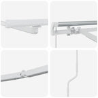 Markisenrahmen mit LED-Lichtleisten Weiß 500 x 300 cm Aluminium