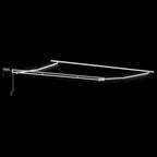 Markisenrahmen mit LED-Lichtleisten Weiß 450 x 350 cm Aluminium