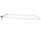 Markisenrahmen mit LED-Lichtleisten Weiß 450 x 350 cm Aluminium