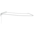 Markisenrahmen mit LED-Lichtleisten Weiß 450 x 350 cm Aluminium
