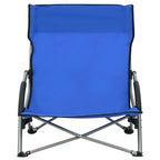 Klappbare Strandstühle 2 Stk. Blau Stoff