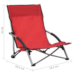 Klappbare Strandstühle 2 Stk. Rot Stoff