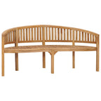 Bananenbank 180 cm Massivholz Teak