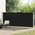 Seitenmarkise Ausziehbar 600x160 cm Schwarz