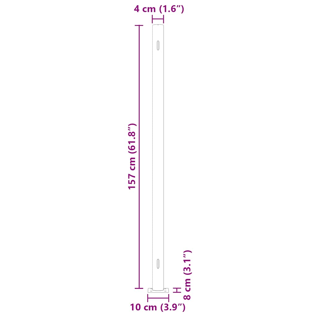 Seitenmarkise Ausziehbar 600x160 cm Creme