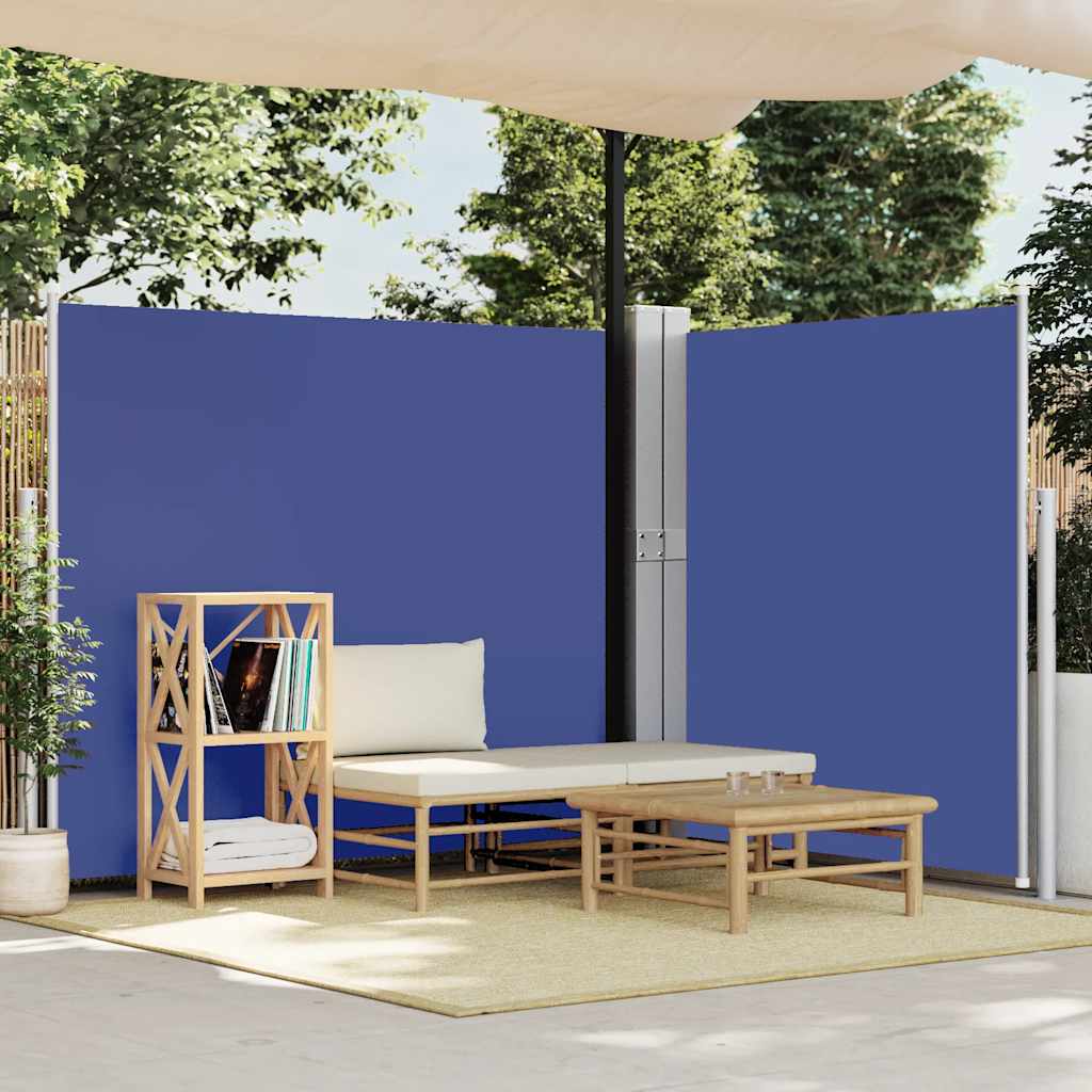 Ausziehbare Seitenmarkise 170x1200 cm Blau